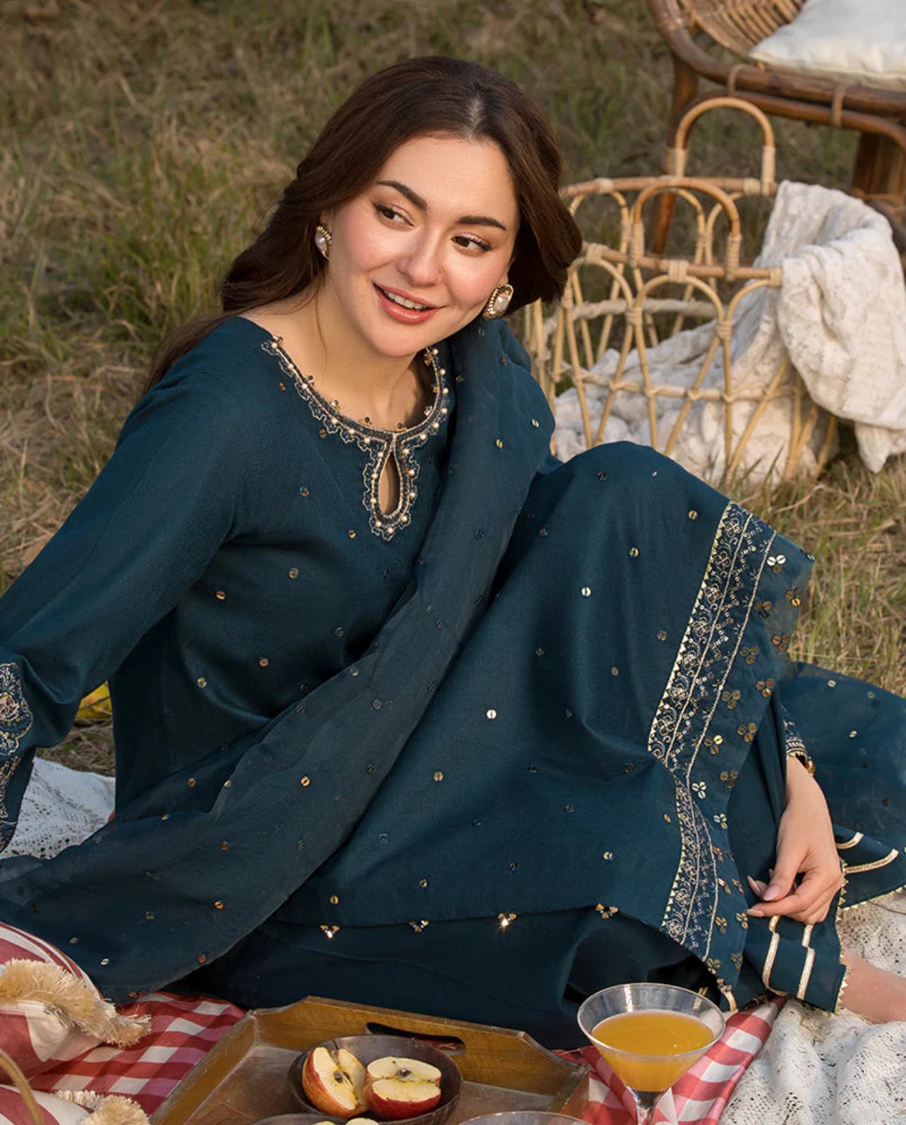 FINE-DHANAK EMBROIDERED 3PC D#1013