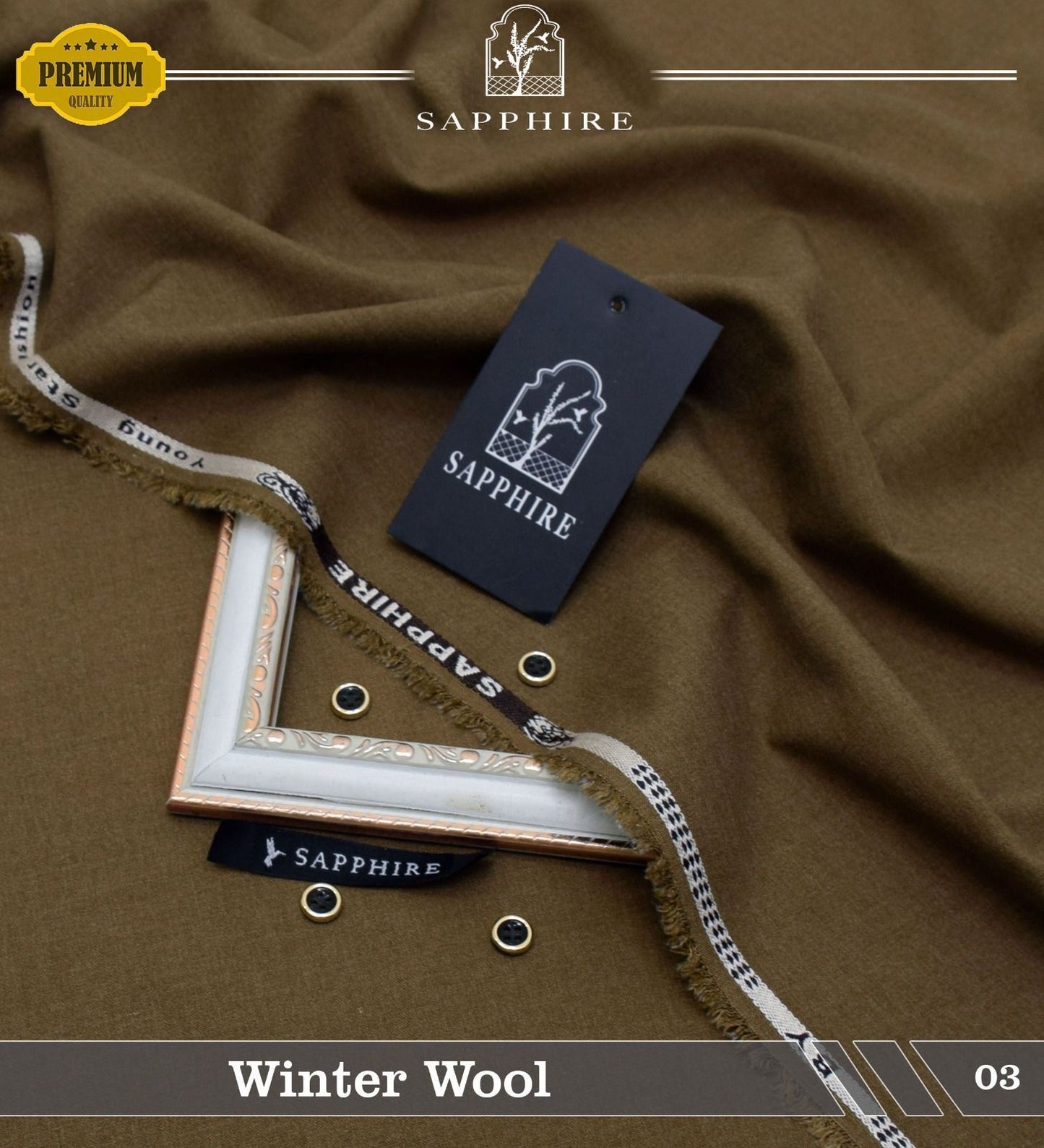 MEN’S UNSTITCHED WINTER WOOL SUIT - CODE-03