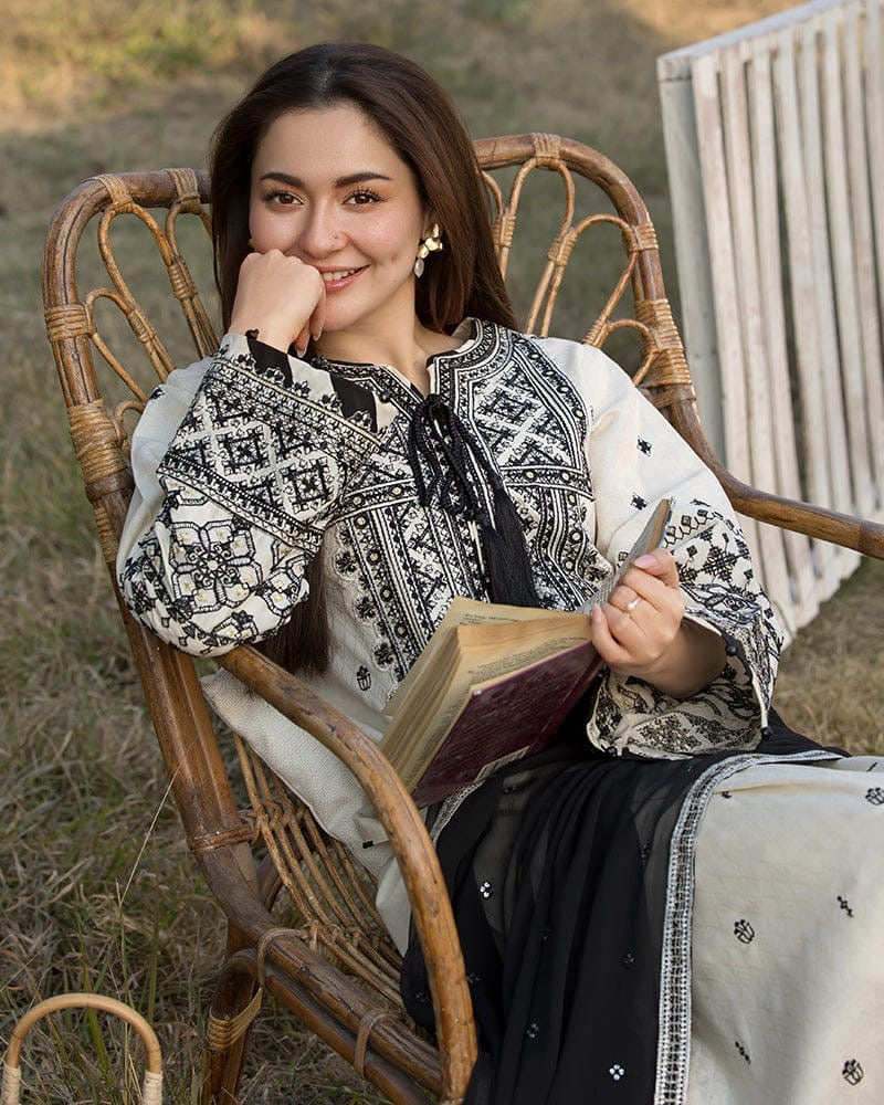FINE-DHANAK EMBROIDERED 3PC D#1008