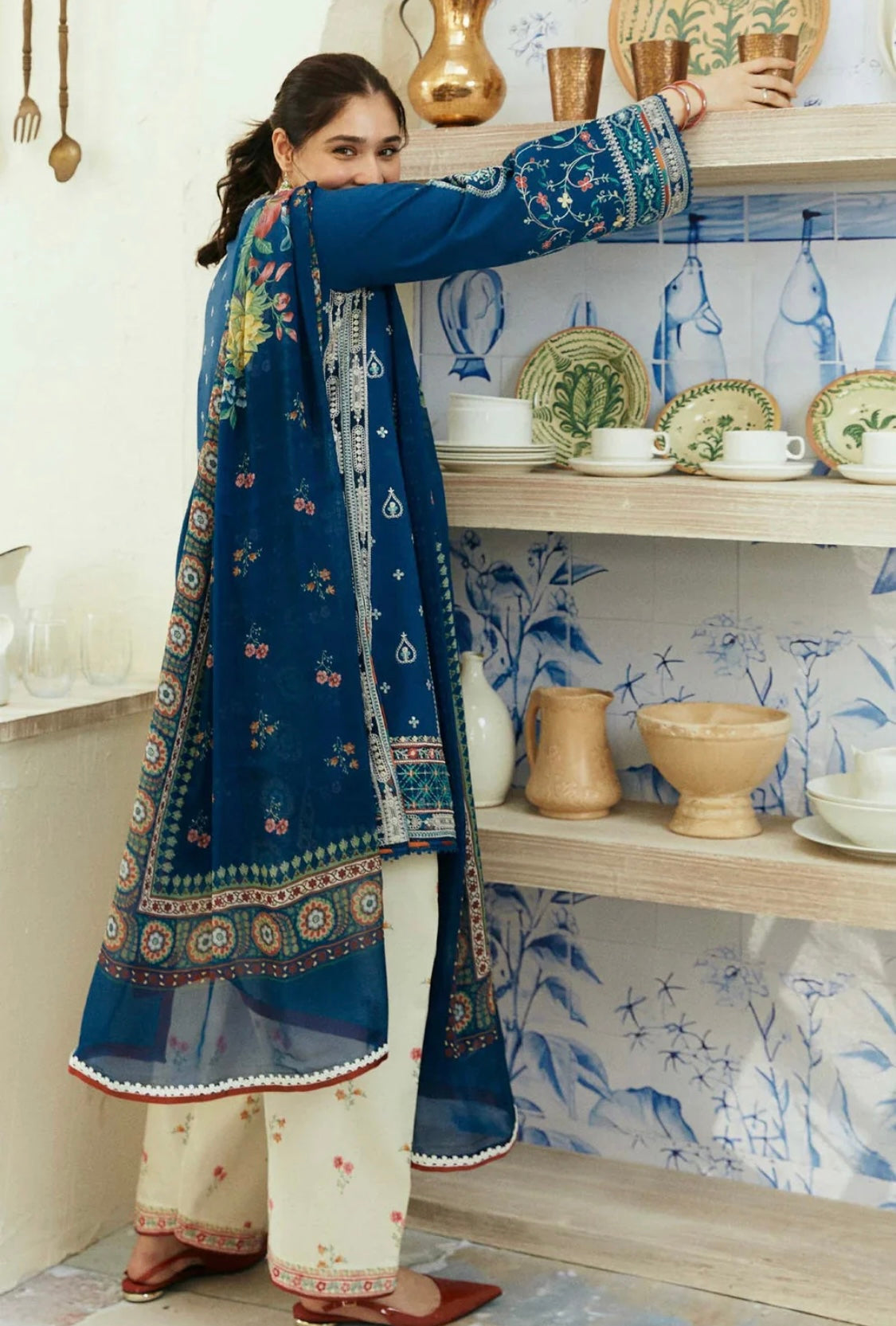 FINE-DHANAK EMBROIDERED 3PC D#1018