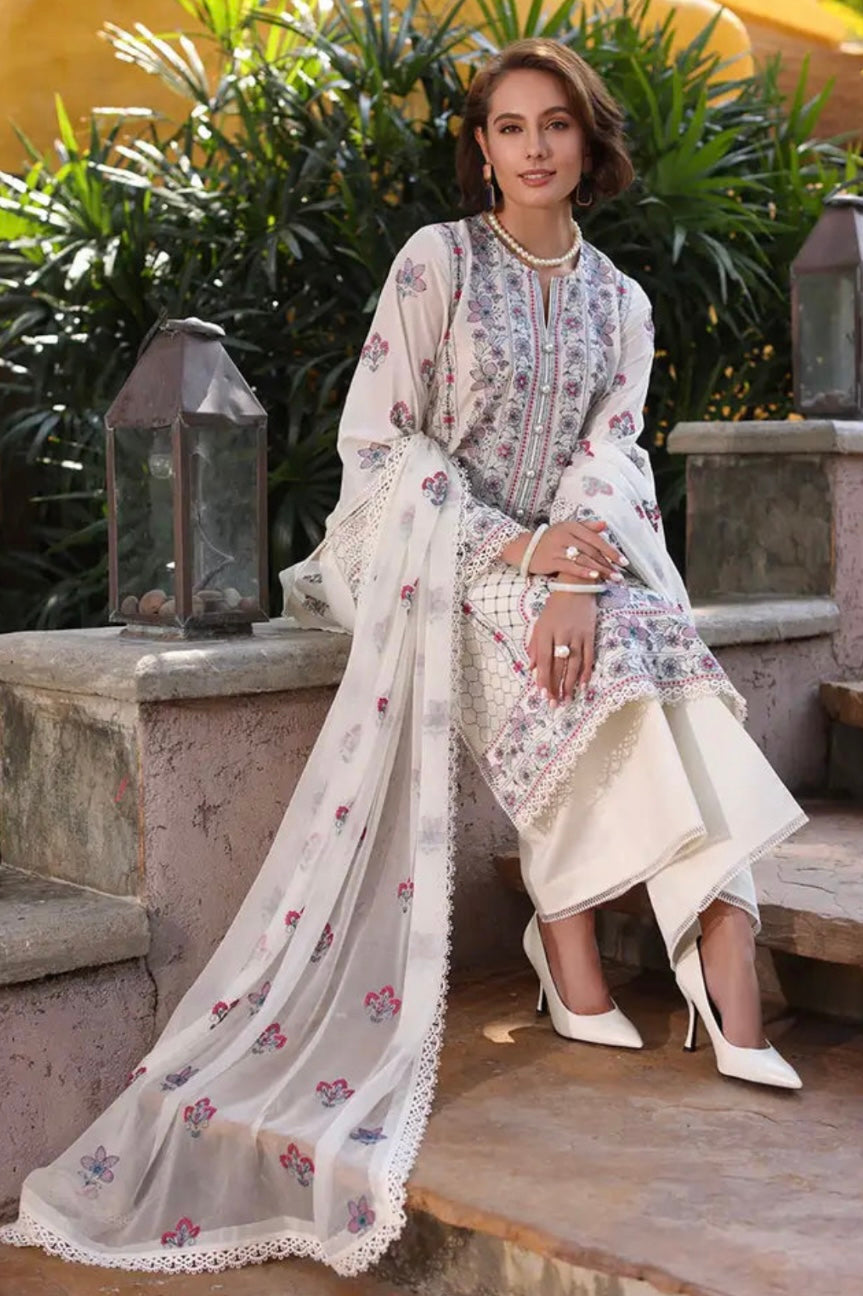 FINE-DHANAK EMBROIDERED 3PC D#1020