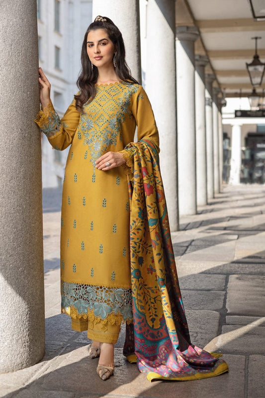 FINE-DHANAK EMBROIDERED 3PC D#1011