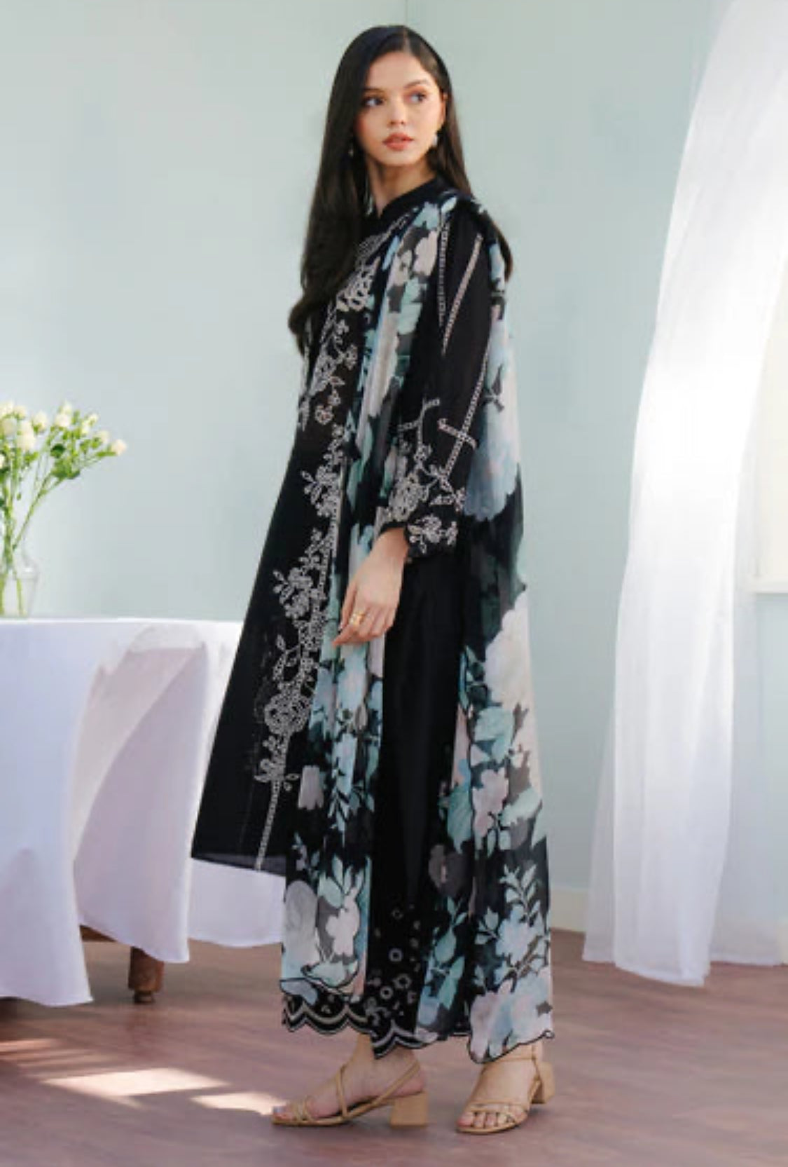 FINE-DHANAK EMBROIDERED 3PC D#1023