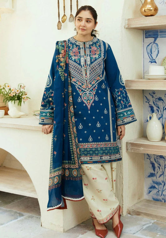 FINE-DHANAK EMBROIDERED 3PC D#1018