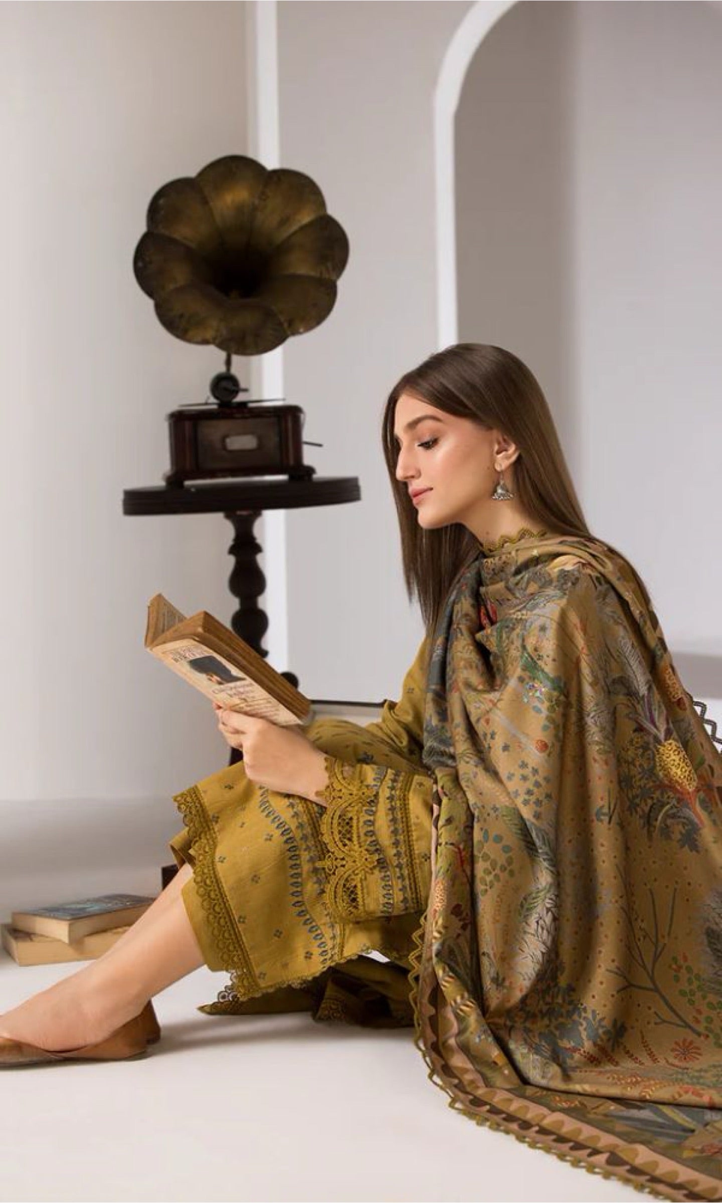 FINE-DHANAK EMBROIDERED 3PC D#1002