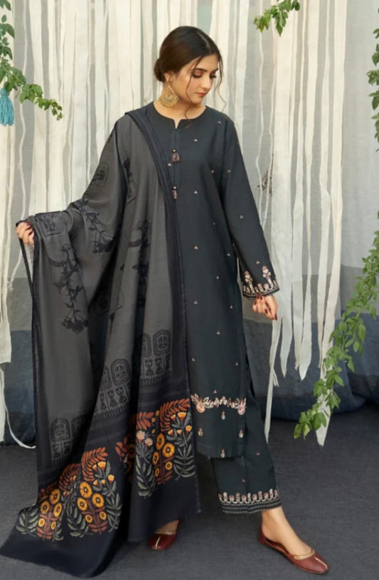 FINE-DHANAK EMBROIDERED 3PC D#1019