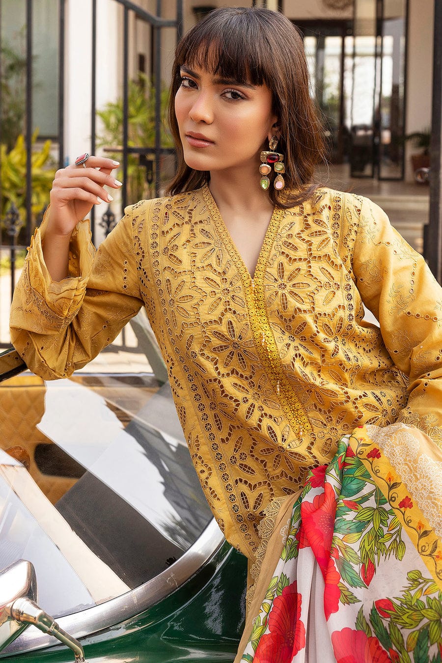 FINE-DHANAK EMBROIDERED 3PC D#1004