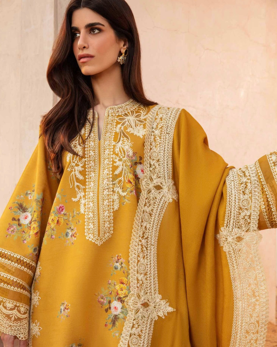 FINE-DHANAK EMBROIDERED 3PC D#1015