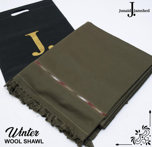 MEN’S WINTER WOOL SHAWL - ARMY GREEN