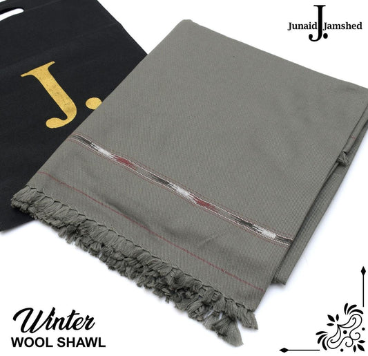 MEN’S WINTER WOOL SHAWL - GREY