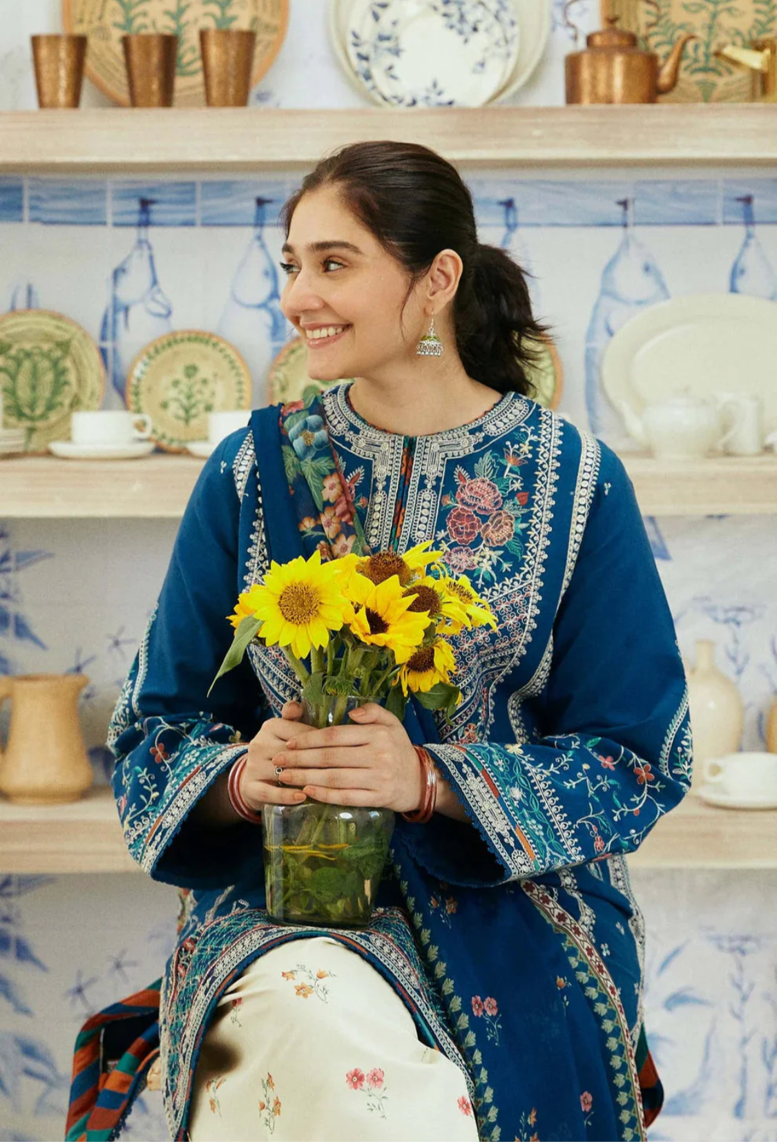 FINE-DHANAK EMBROIDERED 3PC D#1018