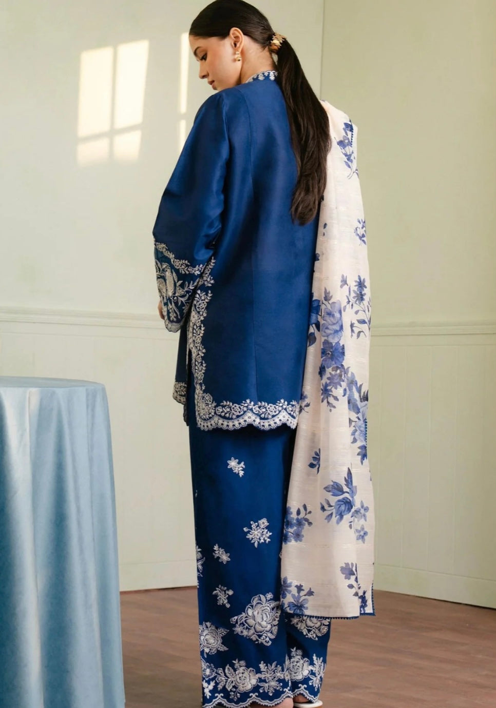 FINE-DHANAK EMBROIDERED 3PC D#1014