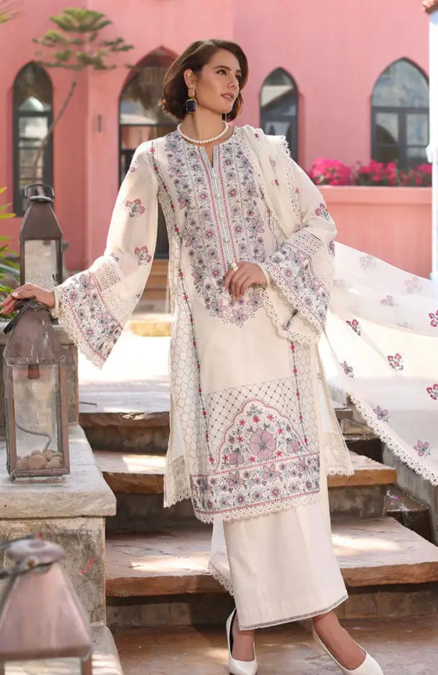 FINE-DHANAK EMBROIDERED 3PC D#1020