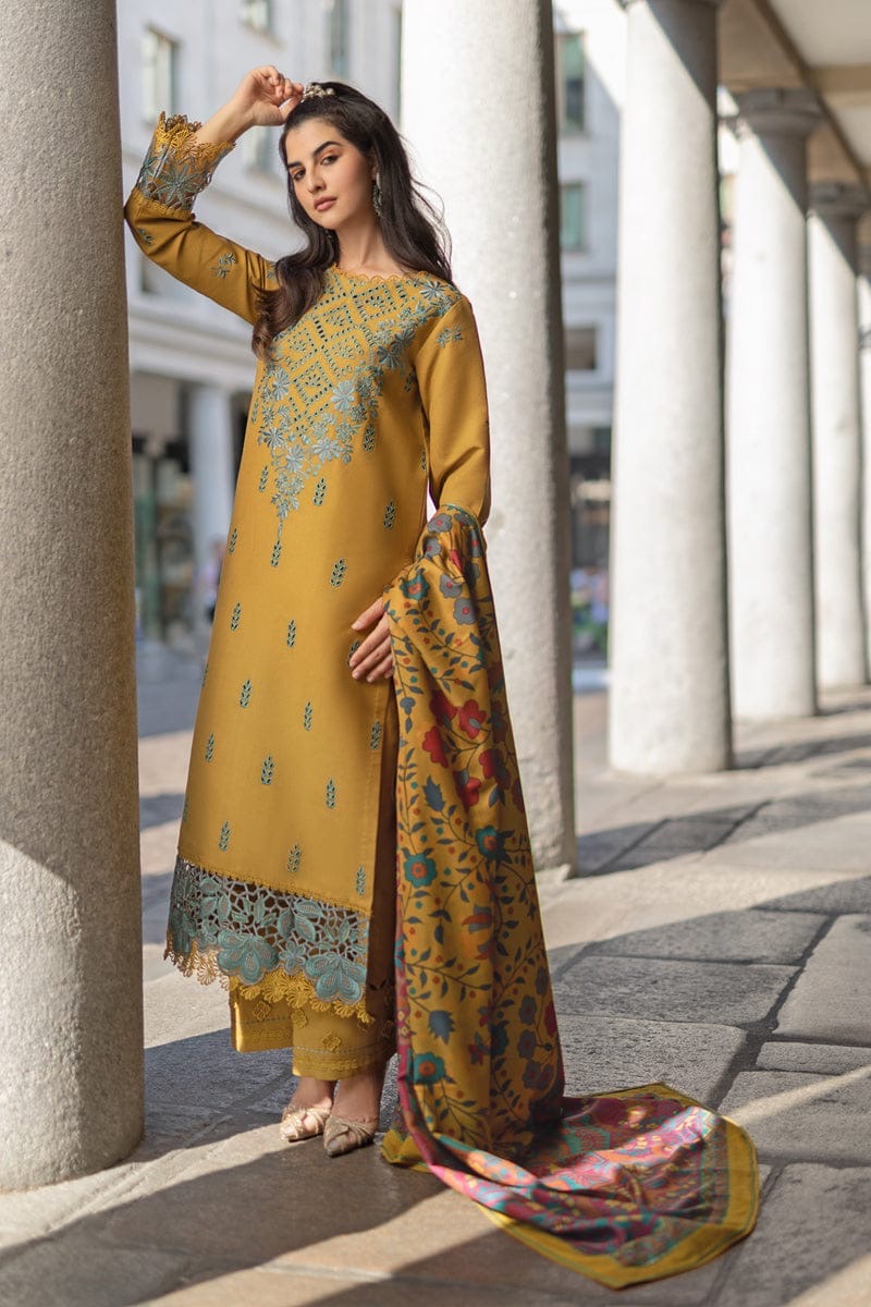 FINE-DHANAK EMBROIDERED 3PC D#1011