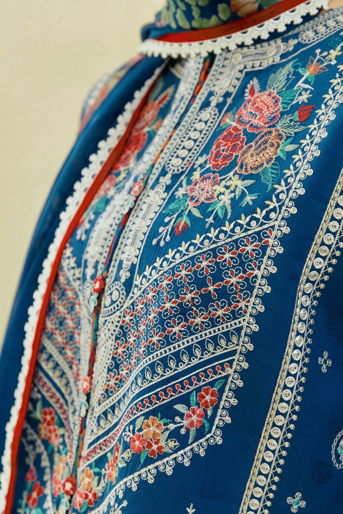 FINE-DHANAK EMBROIDERED 3PC D#1018