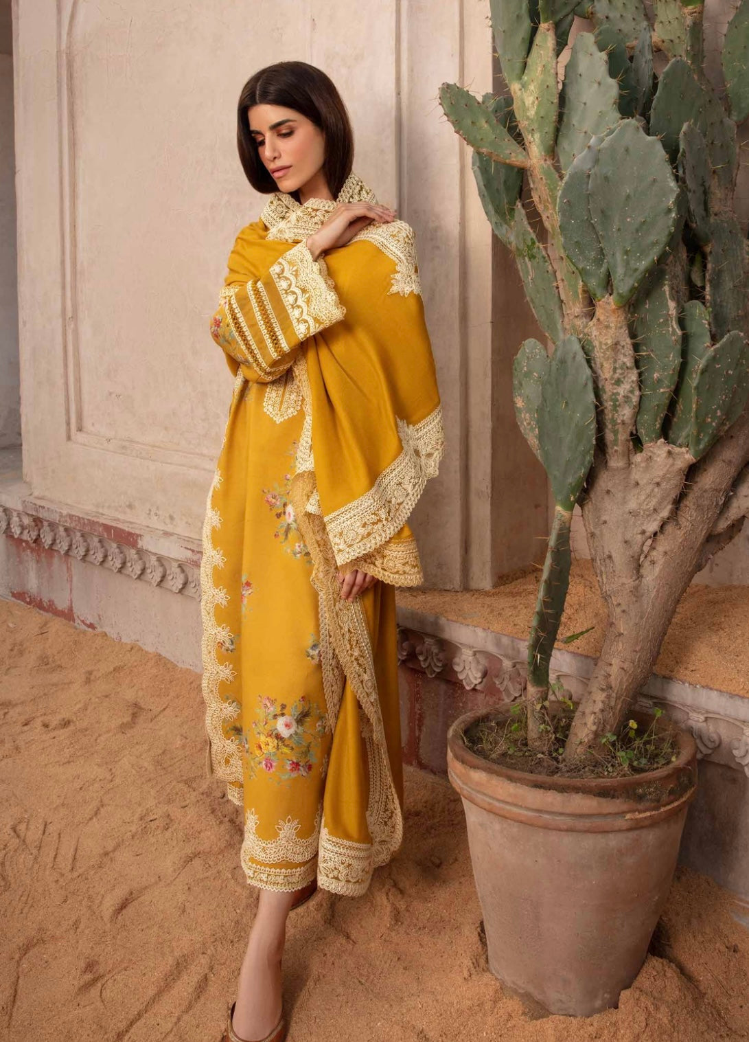 FINE-DHANAK EMBROIDERED 3PC D#1015